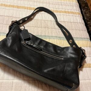 Coach Black Leather Shoulder Bag